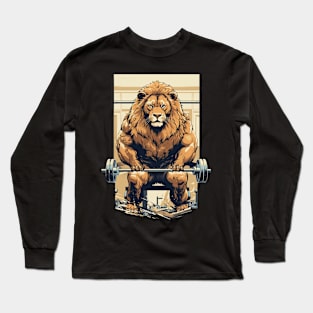 lion at gym Long Sleeve T-Shirt